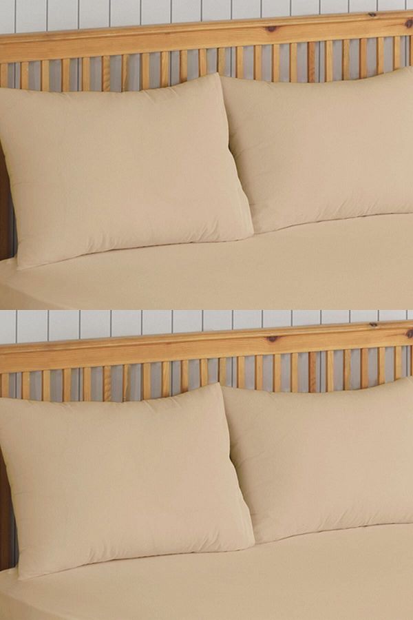 Bella Benita-4er-Pack brauner, flüssigkeitsdichter Kissen-Matratzenkissenschutz mit Reißverschluss 1