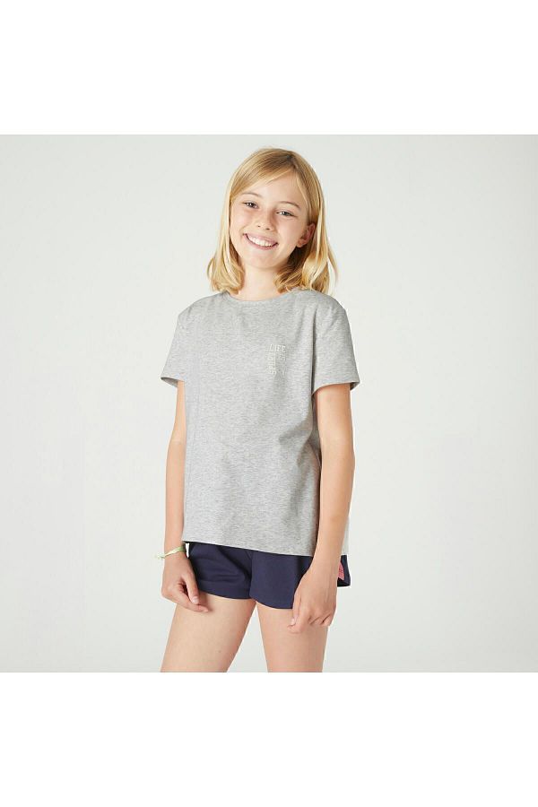 Decathlon Domyos 500 Model Gray Children s Sports T Shirt Regular Fit Trendyol