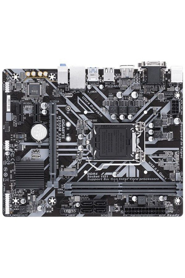 Gigabyte-Rev 1.2 h310m-s2h Motherboard - 2xddr4 Vga, Dvi-d, 1xglan, 1xm.2, 1151pin 1