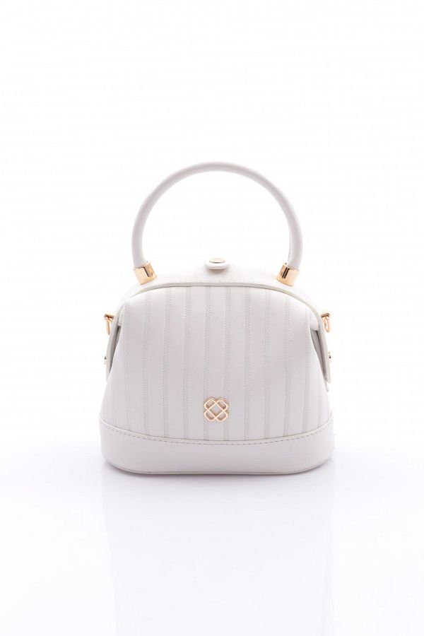 DGN-White Cross Chain Strap Bag - 41233279 1