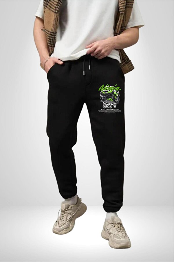Angemiel Kawasaki Ninja Zx-6R 636 3 - Men's Black Sweatpants