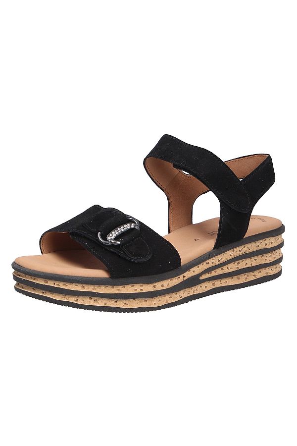 Gabor black wedges new arrivals