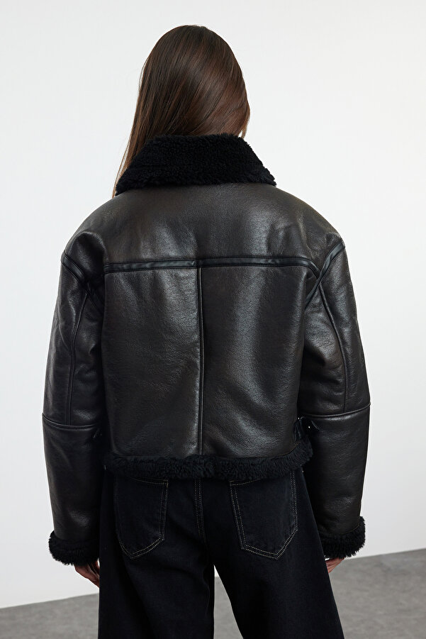 Pilotenjacke Asos Lederjacke Mit Fell Asos Bikerjacke Mit Fell