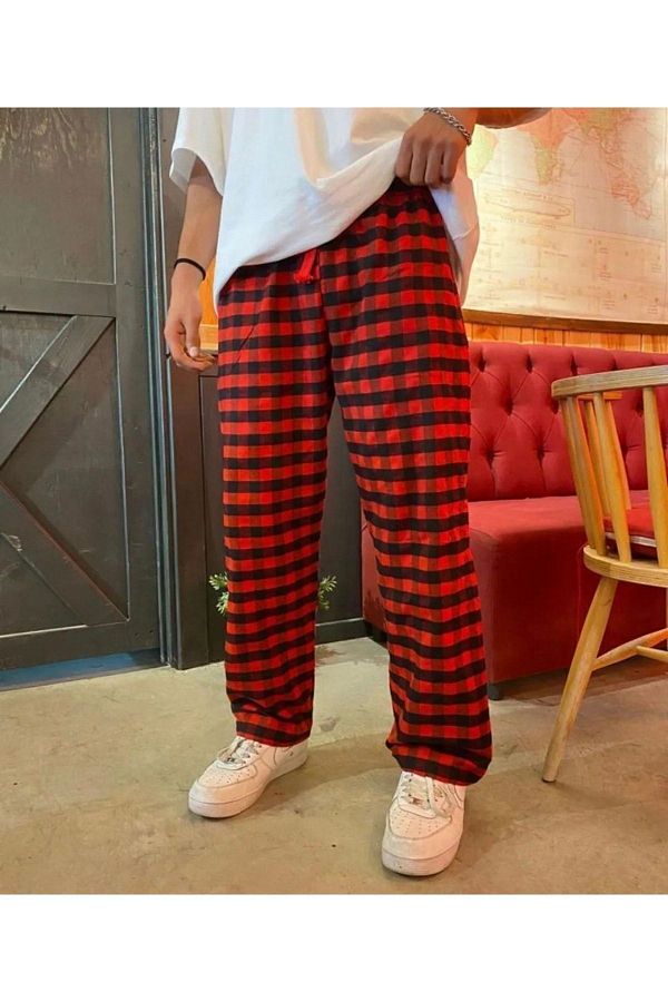 RE7ED Harajuku Square Patterned Unisex Pajama Tracksuit Trendyol