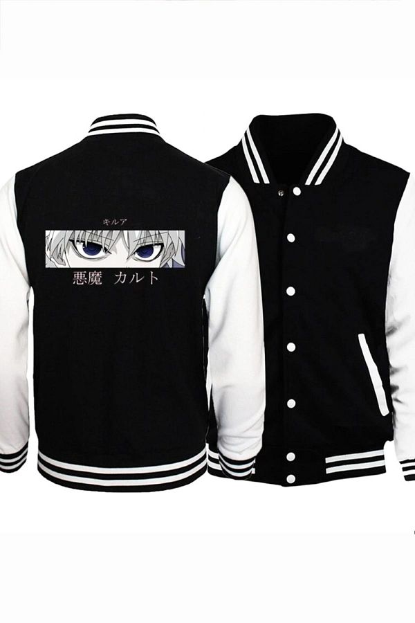 POPULUS-Hunter X Hunter Killua Eyes - College Patterned Jacket 1