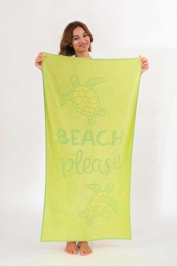 neşe home collection-Prosop de plajă țestoasă verde - 70x140 1