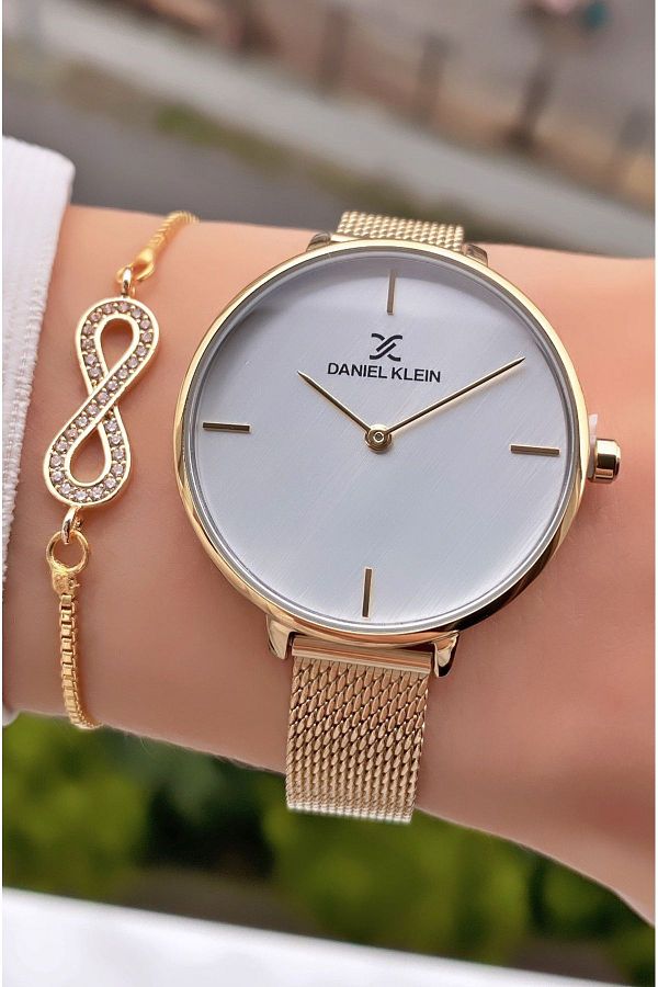 Daniel Klein Brand Gold Color New Season Women s Wristwatch with 2 Years Warranty Bracelet Gift Trendyol