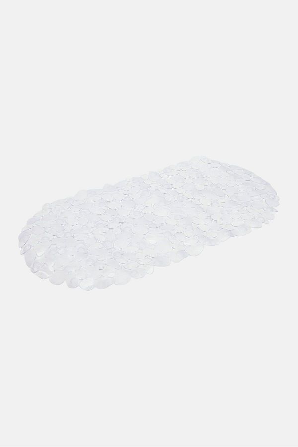 AMG-Frosted Pebble PVC Bath Mat, Transparent 1