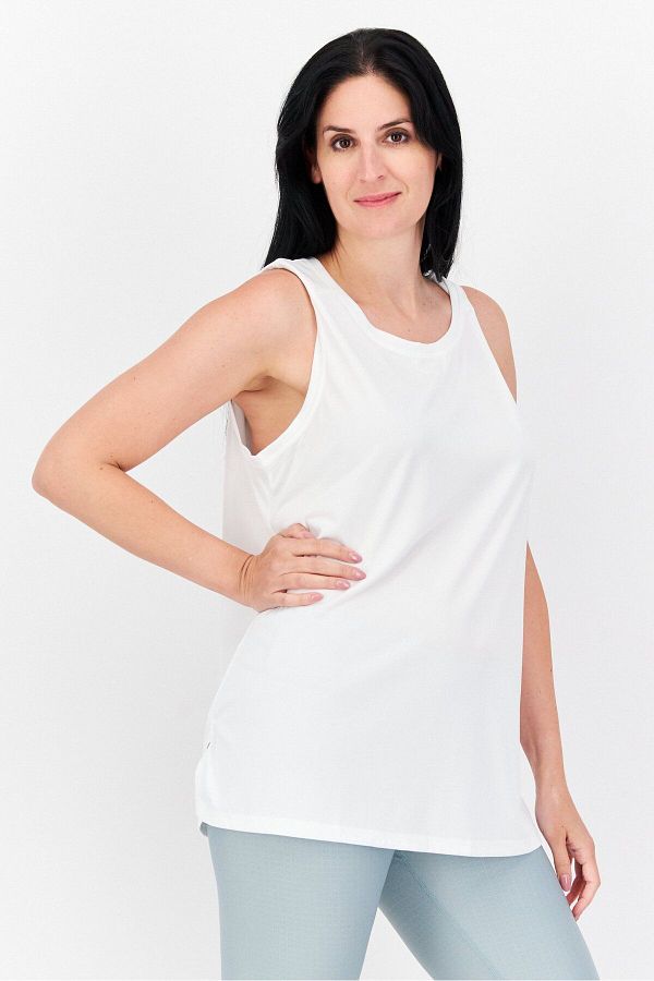 Karen Scott Women Sportswear Fit Sleeveless Training Tank Top White Trendyol