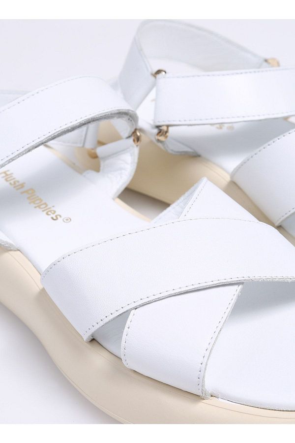 Hush Puppies Leather White Women s Sandals M22 Trendyol