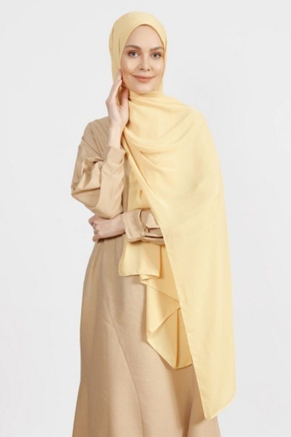 Differenza-Crepe Shawl Light Mustard 1