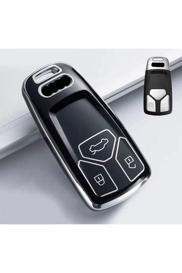 emii auto spare parts-For Audi A6 A5 Q7 S4 S5 S7 A4 B9 A4l 4m 8w Q5 Tt Tts Rs 8s Coupe Key Case Black/gray 1