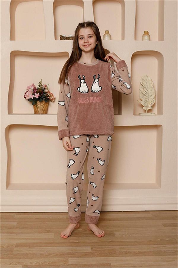Akbeniz Girl s Mink Fleece Pajama Set WelSoft 20524 Trendyol