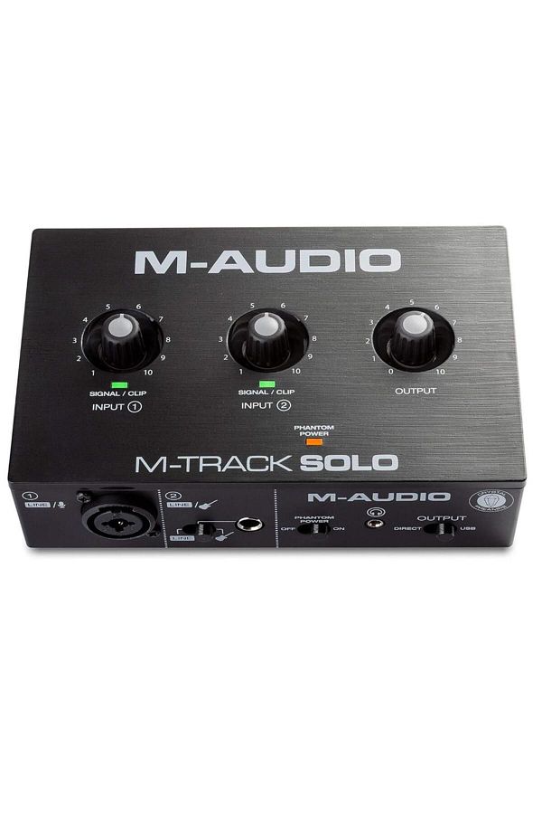M-AUDIO-M-Track Solo - Ideal Sound Card with Recording, Streaming and Podcast Application 1
