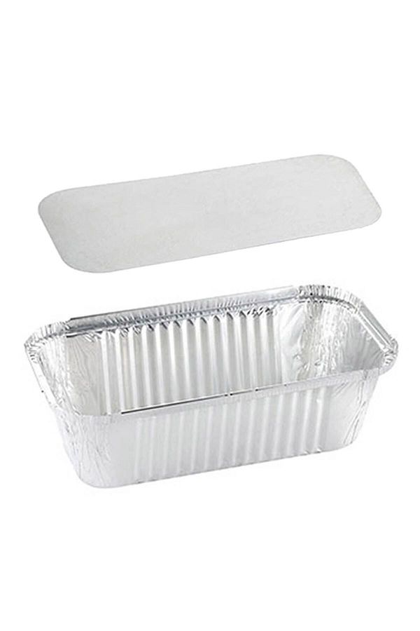 Roll-Up-1000gr Rectangular Deep Aluminum Container and Lid Set 100 Pieces 1