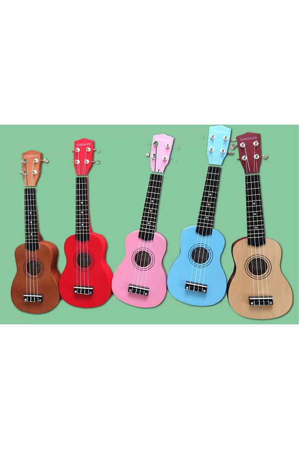 gonzales-Xu2101 Model 4 String Red Ukulele - Xu21-1-rd 1