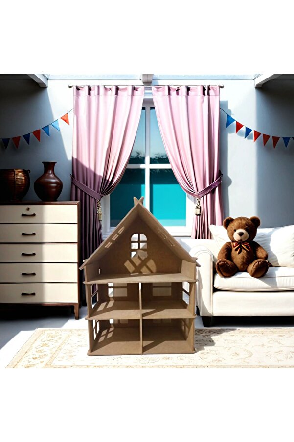 Ahşap Düzkon Geçme Sistemli Oyun Evi, Oyun Evi, Çocuk Oyun Evi,boyanabilir Oyun Evi