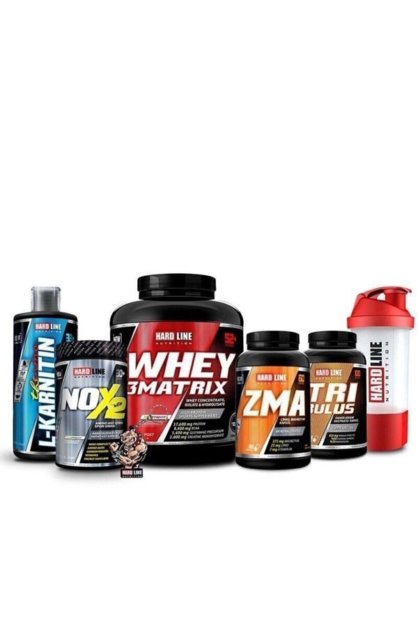 Hardline-Nox 2 Y.eLma - Whey 3matrix 2300 gr L-carnitine 1000 ml WatermeLon Tribulus Zma Combo 1