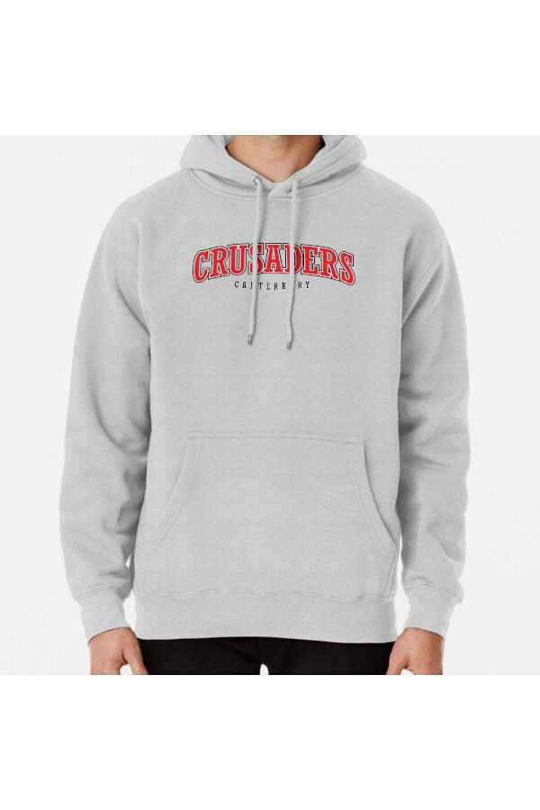 Denim Iconic-Canterbury Crusaders - New Zealand All Blacks Printed Hooded Rugby Sweatshirt 1
