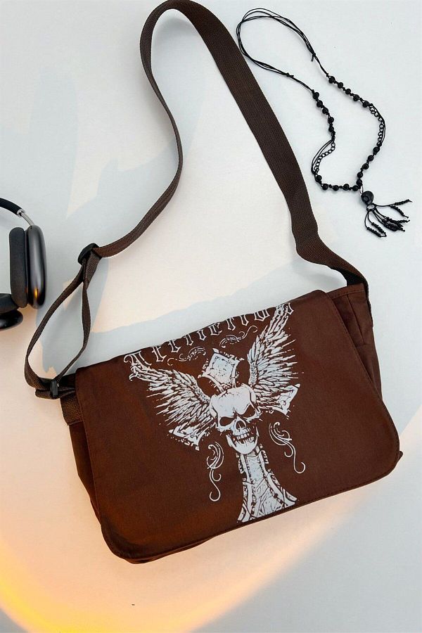 Skull messenger bag deals