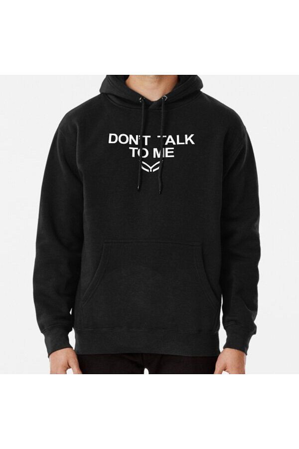 Denim Iconic The Masked Singer Dont Talk to Me Printed Hooded Sweatshirt Trendyol