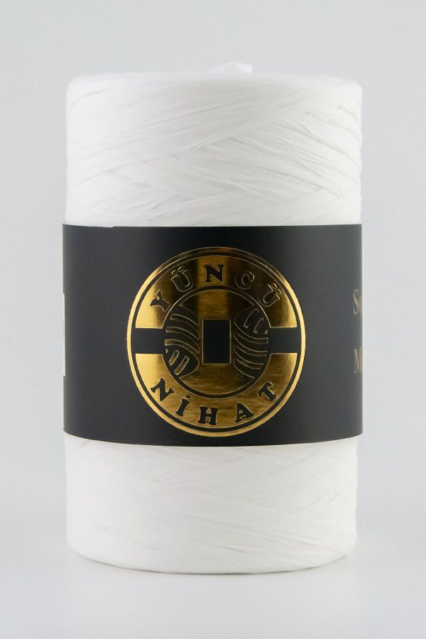 Yüncü Nihat-250 Meters 150Gram - (301) White Raffia String Bag, Natural Raffia Paper String Supla String 1