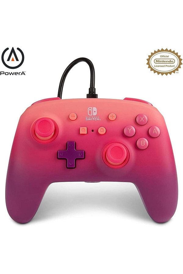 Powera-وحدة تحكم سلكية محسّنة لجهاز Nintendo Switch - فوشيا 1