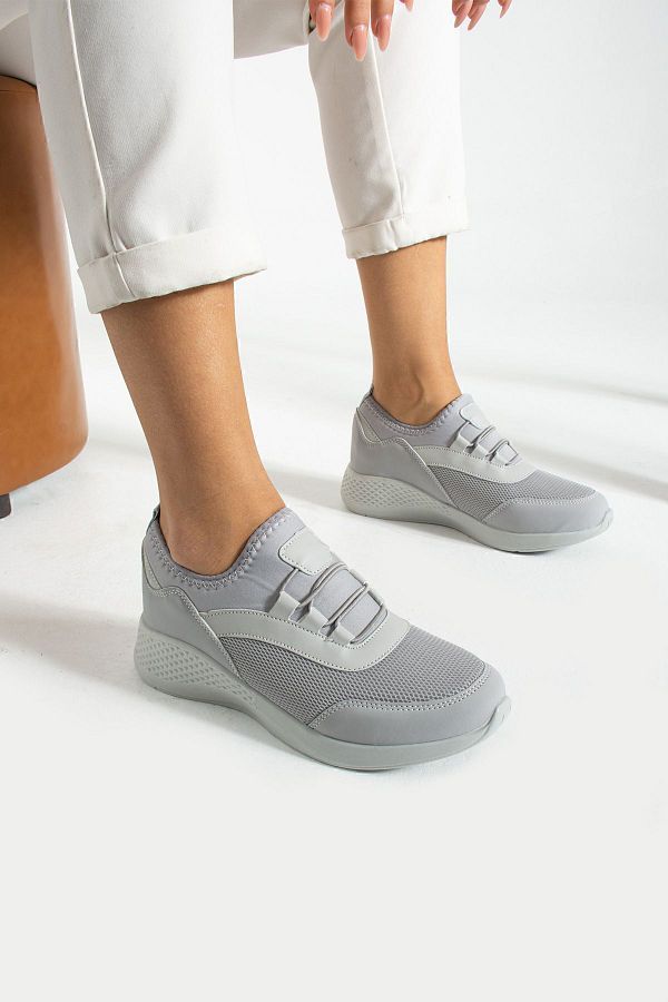 Lubrand Ice Gray Anatomical Flexible Sole Slip on Sneakers Casual Sneakers Trendyol