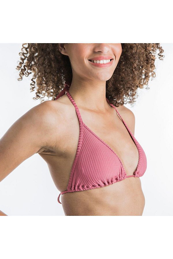 Decathlon Pink Olaian Women s Triangle Bikini Top Mae Uni Trendyol