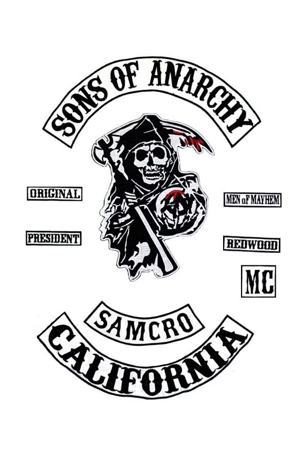 StüdyoÜmitTişört-Sons of Anarchy - 9 Piece Full Set, Back Patch Patch Veil, Rigging and Jeans Patches 1