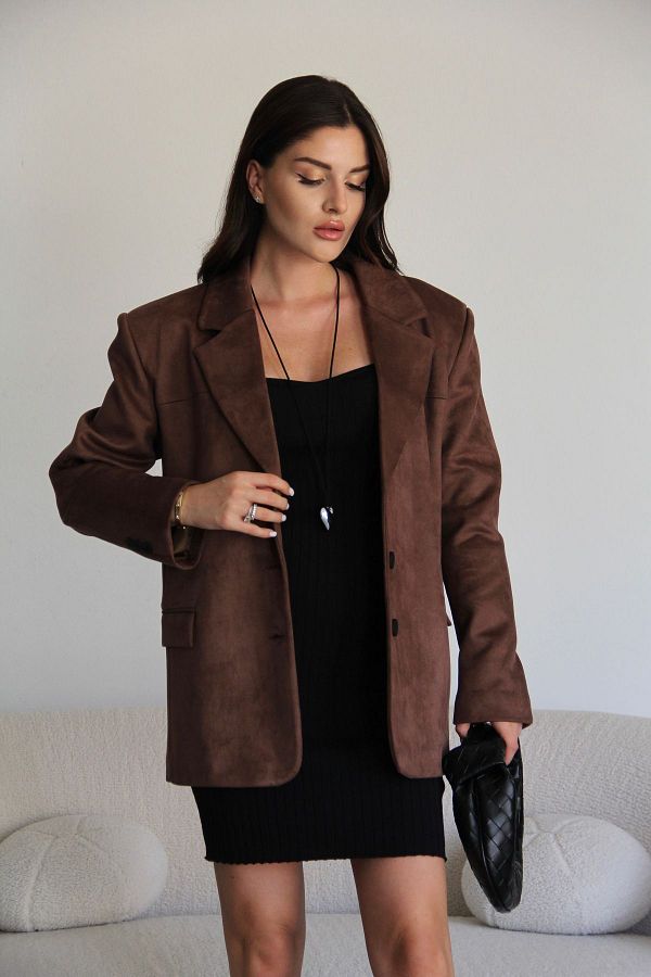 Suede blazer jacket 2025
