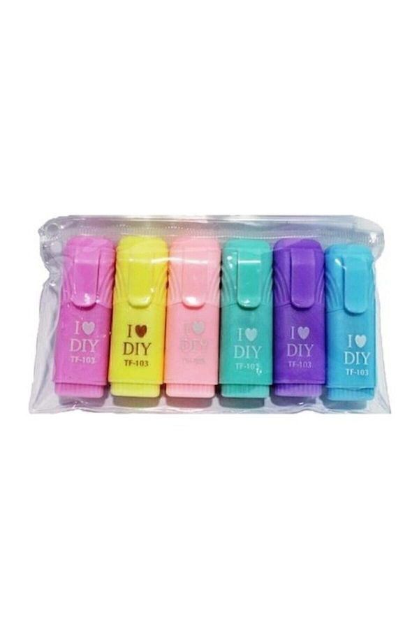 Marla-Mini Highlighter 6 Pack Ziplock Bag F.k 1