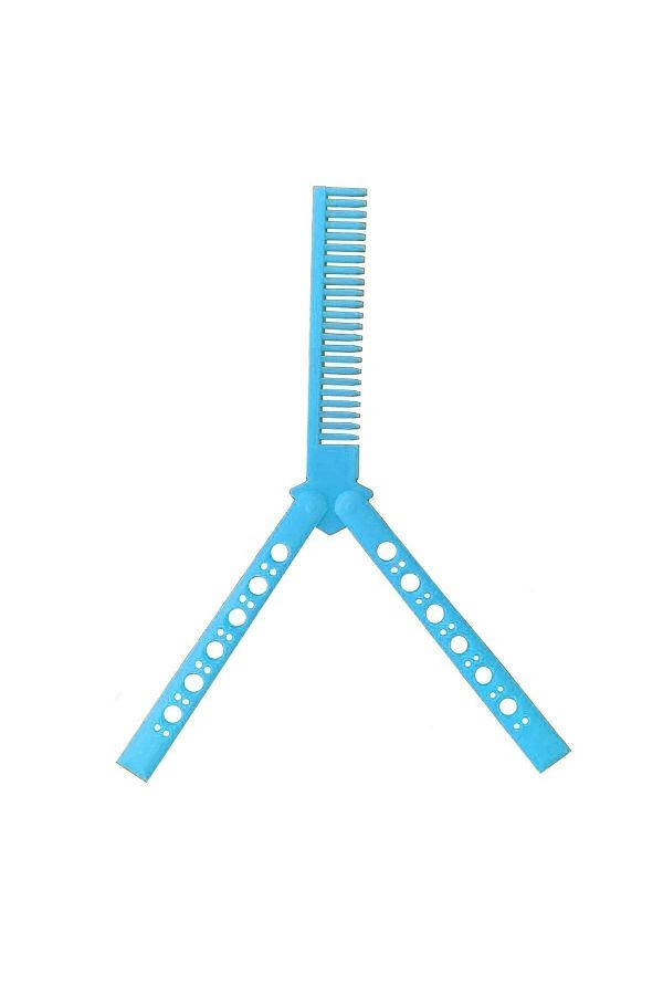 BİHOAVM-Standard Butterfly Comb Knife-Shaped Plastic Comb Hair Combing Stress-Throwing Light Blue 1