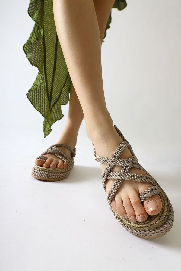 Rope sole sandals hotsell
