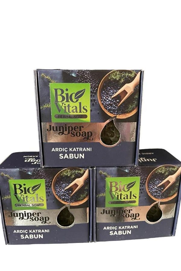 Bio Vitals-صابون قطران العرعر 125 جرام (عبوة من 3 قطع) 1