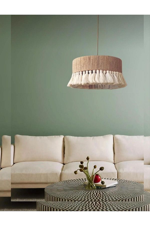 YıldırımHome35-Bohemian Chandelier Rustic Chandelier Wicker Chandelier Jute Chandelier Macrame Chandelier Tasseled Chandelier 1