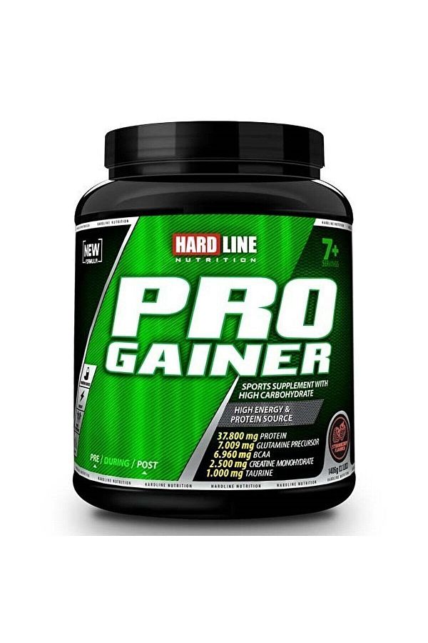 Hardline-Progainer 1406 Gr - Strawberry Flavored Carbomhydrate Powder, Helping to Pick up Weight 1