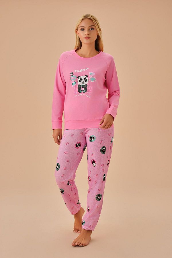 SUWEN-Panda Patterned Pajama Set 1