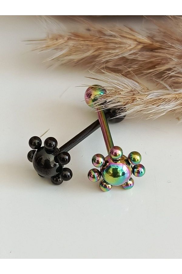 DCP ERC NG Rainbow Flower Tongue Piercing Trendyol