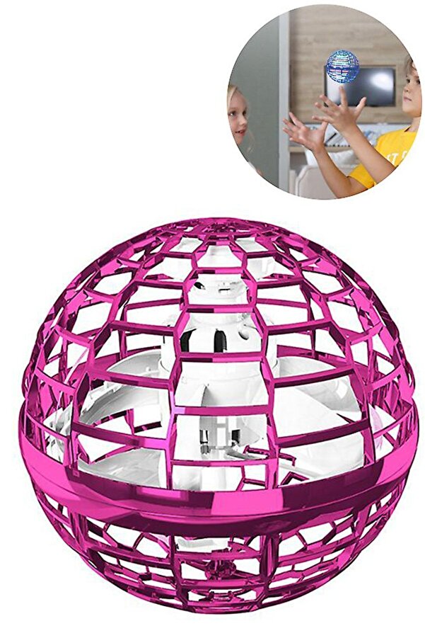 Modaba Uçan Küre Topu Oyuncakları Yükselen Hover Pro Boomerang Spinner El Kontrollü Mini Drone Pembe