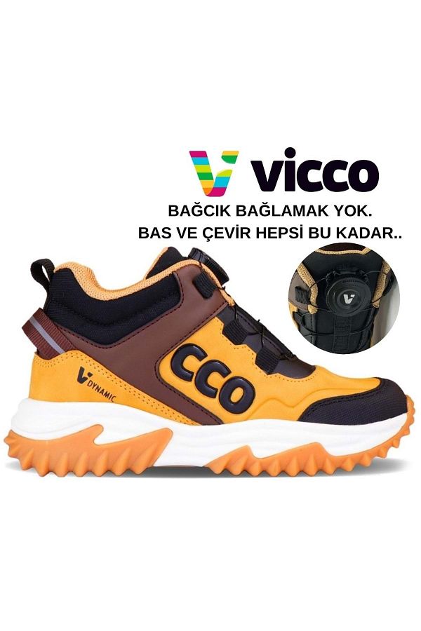 Vicco-Luis Smart Lacing ортопедични детски боти Жълти 1