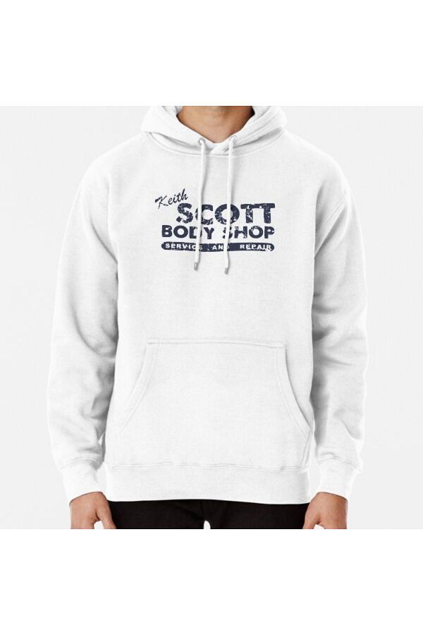 Hvit Stein Keith Scott Body Shop Weathered Hoodie One Tree Hill Lucas Scott Printed Sweatshirt Trendyol