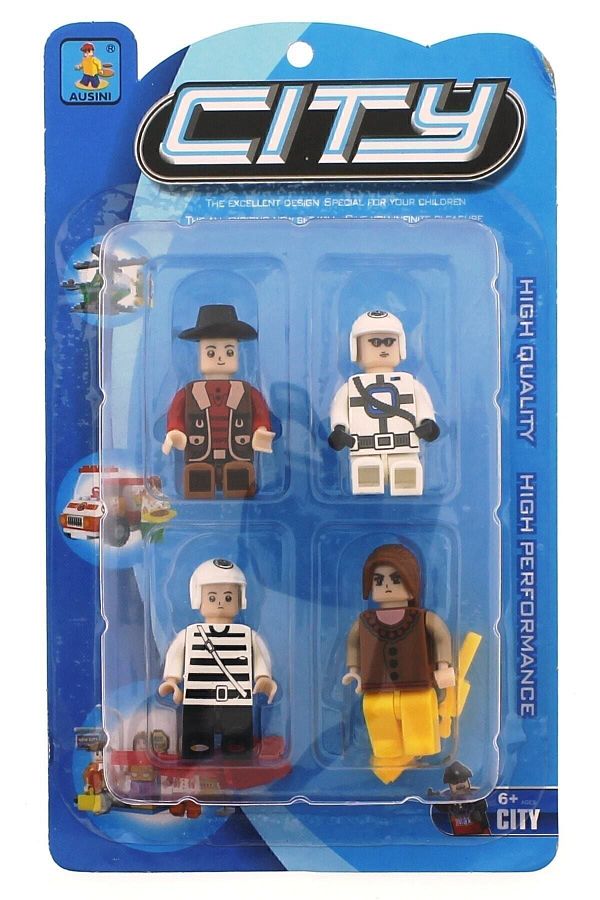 Ausini City 4 Piece Figure Set Detailed Design