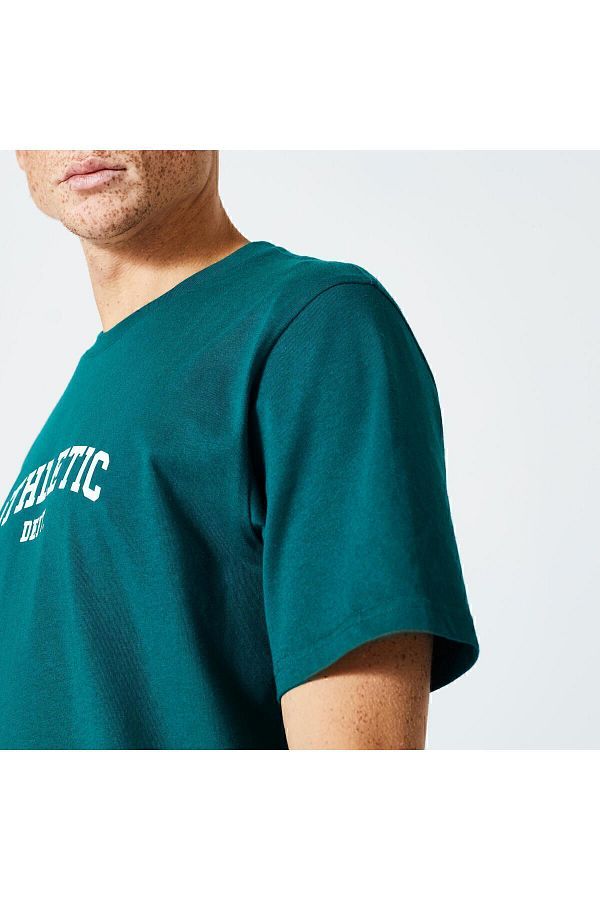 Decathlon Domyos Men s Printed Green Regular Sports T Shirt 500 Fitness Lightweight Training Trendyol