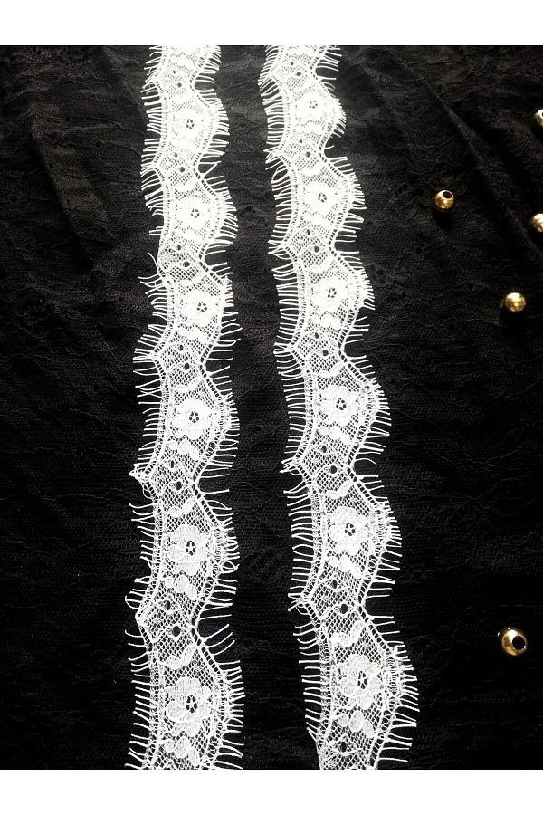 ALTAY TEKSTİL ÜRÜNLERİ-White Bearded Lace 4.5 Cm (3 Mt) 1