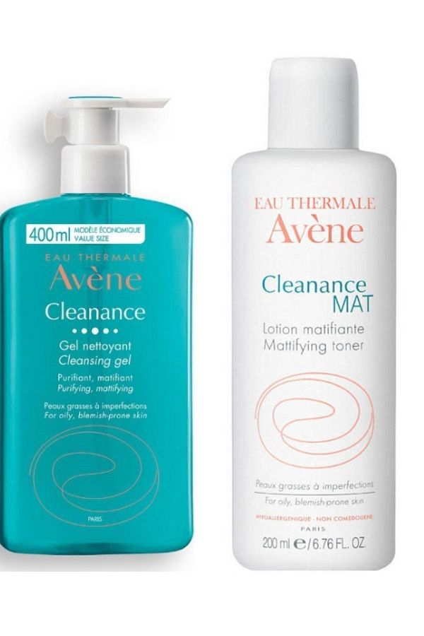 Avene-Cleanance Face and Body Cleansing Gel 400 Ml - Cleanance Matte Mattifying Lotion 200 Ml 1
