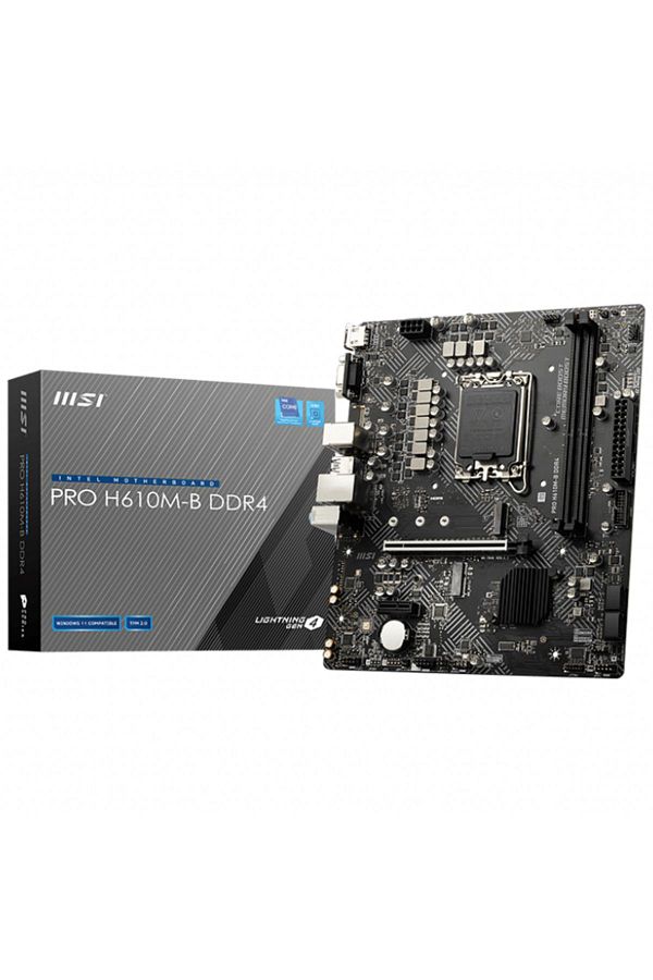 MSI-Intel Pro H610M-B Ddr4 Socket 1700 3200Mhz Matx Gaming Motherboard 1