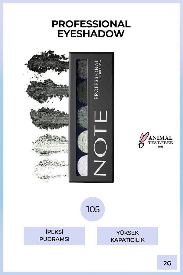 NOTE-105 Back To Black - لوحة ظلال عيون احترافية غير لامعة وبودرة لامعة 1