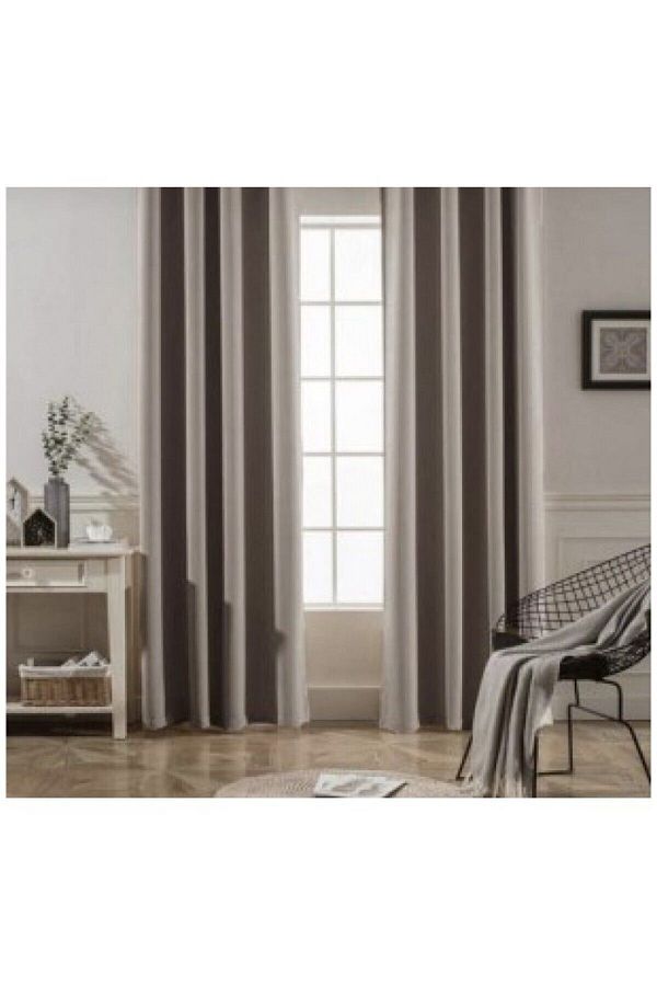 DEVRİM OLİVYA TEKSTİL-Luxurious 1.Senif Plain Planting - Blackout Beige, Milk Coffee Blackout Background Curtain - Width X Length Sizes Any Sizes 1