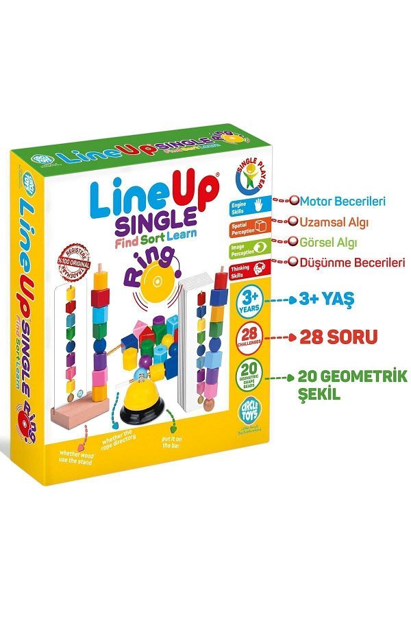 line up-لعبة Lineup ذات الحلقة المفردة والفرز - لاعب واحد، مع جرس 1